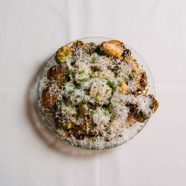 Brussel Sprouts with Bacon Ranch.