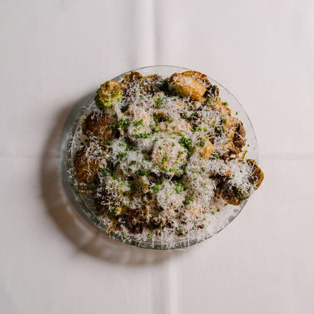 Brussel Sprouts with Bacon Ranch.
