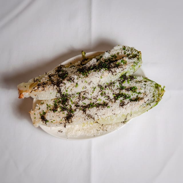 Grilled Lettuce with Truffle Dressing.